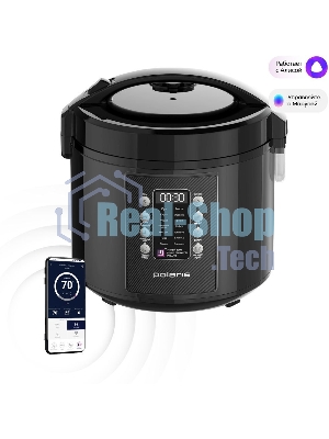Мультиварка Polaris PMC 0521 IQ Home черный, 5 л, 750 Вт, кнопки, 50 программ