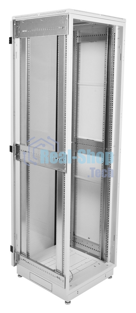 Шкаф телекоммуникационный напольный 42U (600x800) дверь стекло, черный (ШТК-М-42.6.8-1ААА-9005) (3 коробки)