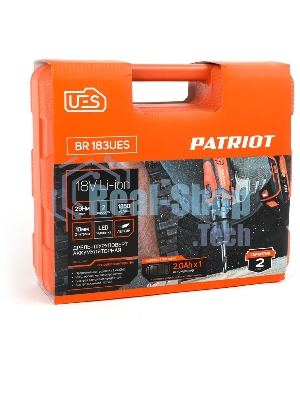 Дрель-шуруповерт аккумуляторная Patriot BR 183UES, Аккумуляторная, 18В, Кейс