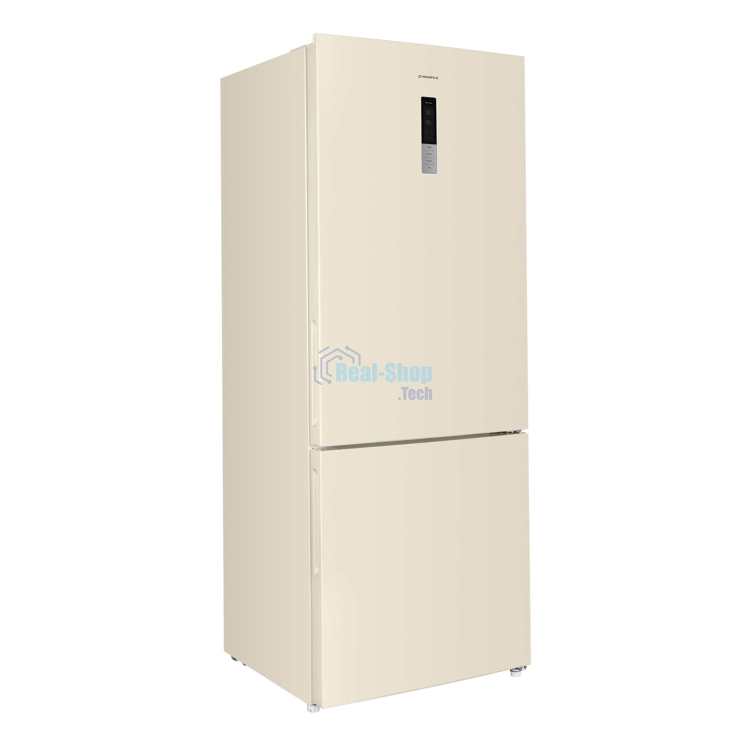 Холодильник Maunfeld MFF1857NFBG бежевый инвертер двухкамерный 336/117л морозилка снизу