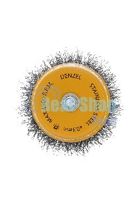 Щетка для дрели Denzel 65 мм, чашка, со шпилькой, нержавеющая витая проволока