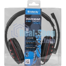 Гарнитура проводная Defender Warhead G-160 черный, кабель 2,5 м