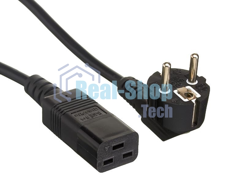 Кабель питания ExeGate Power PC19-1,8P (Евровилка Schuko->С19) VDE-250V-3*1.5-CU, черный, 16А, 1.8м