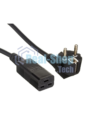 Кабель питания ExeGate Power PC19-1,8P (Евровилка Schuko->С19) VDE-250V-3*1.5-CU, черный, 16А, 1.8м