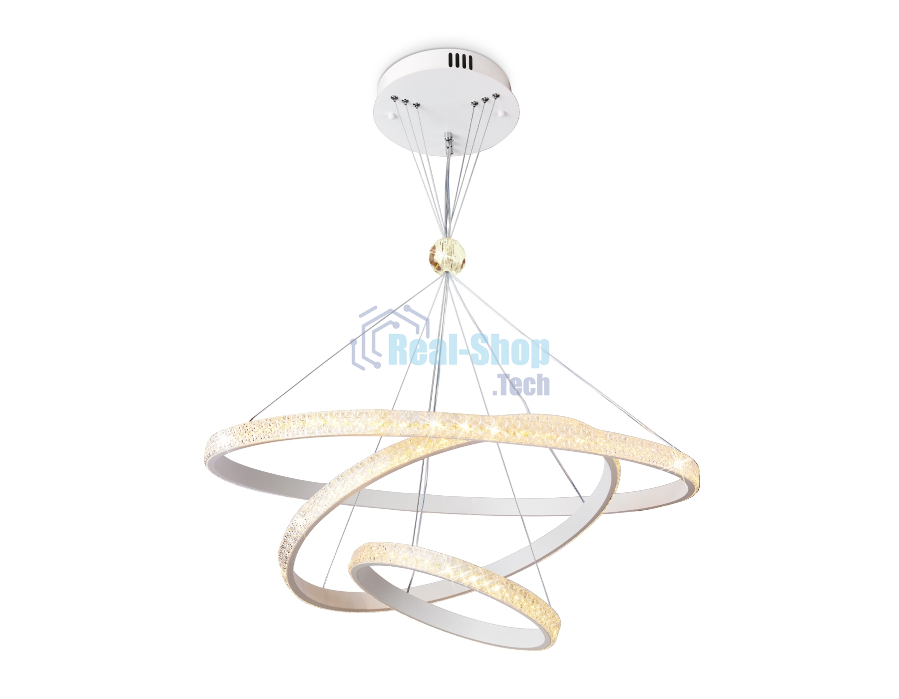 Светильник Ambrella light FA6157/3 WH белый 3000K/4200K/6400K 106W D700*890 (ПДУ РАДИО 2.4G)