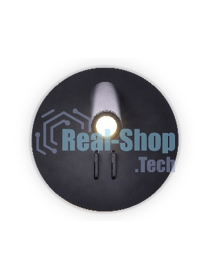 Настенный светильник FW252 SBK черный песок LED 4200K+3000K 6W+1W D140*110