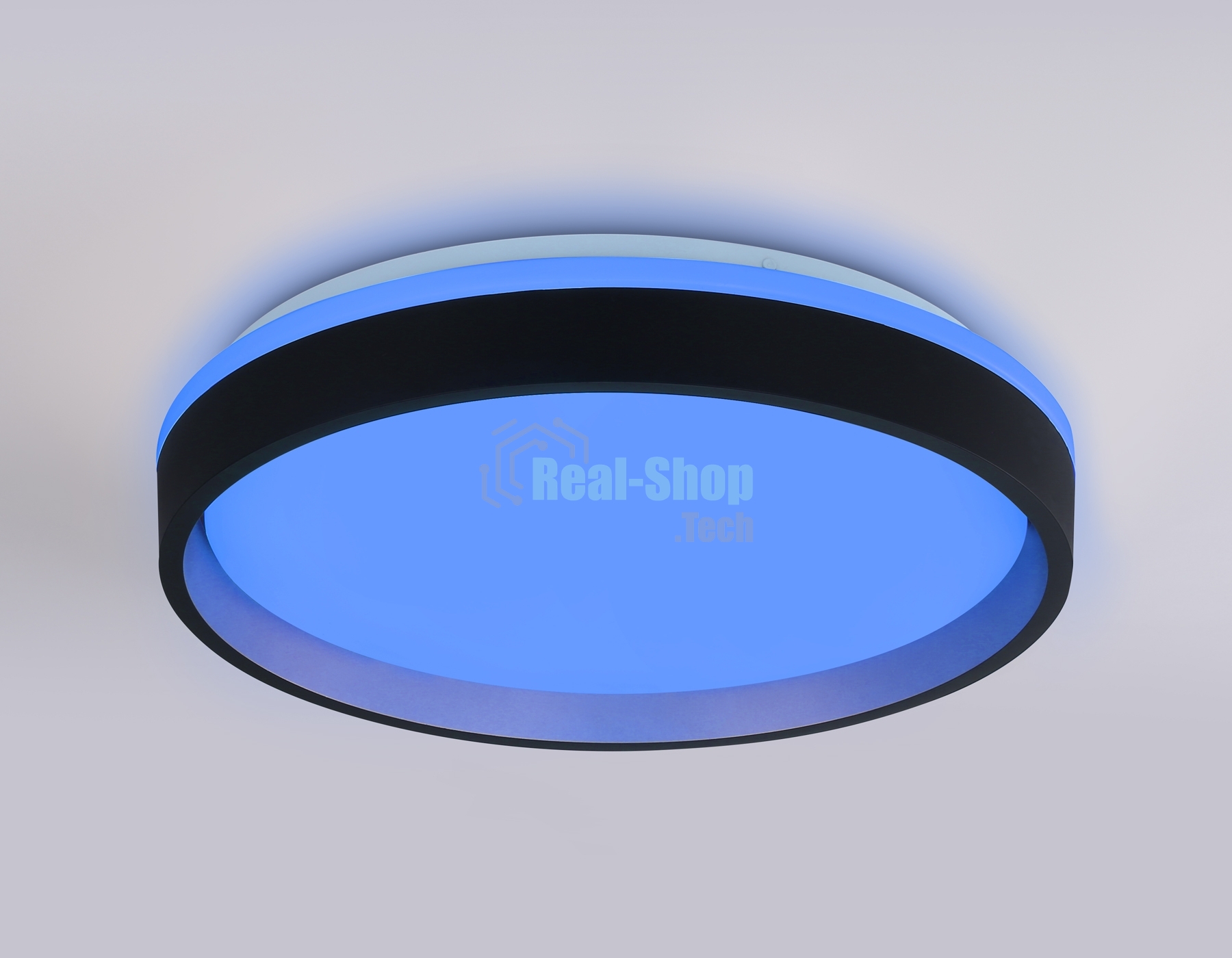 Светодиодный светильник RGB Ambrella light FZ604 BK/GD черный/золото IP20 46W 3000K-6500K+RGB D390*80 (ПДУ ИК)