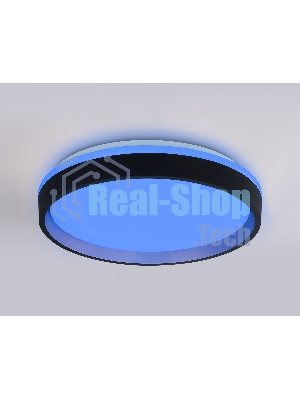 Светодиодный светильник RGB Ambrella light FZ604 BK/GD черный/золото IP20 46W 3000K-6500K+RGB D390*80 (ПДУ ИК)