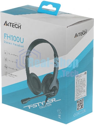 Гарнитура A4Tech Fstyler FH100U чёрный, проводная