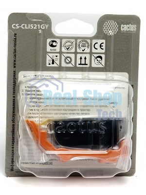 Картридж струйный Cactus CS-CLI521GY серый (8,4 мл) для Canon MP980/MP990