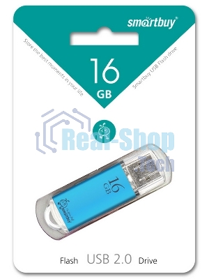 Флешка USB Smartbuy V-Cut series blue (SB16GbVC-B), 16Gb, USB 2.0, R/W 25/15, синий