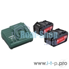 Набор аккумуляторов Metabo в + ЗУ 2 акк 4.0А·ч 18В+ЗУ ASC 30-36