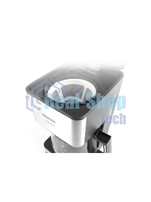 Кофеварка капельная Centek CT-1144 серебристый/черный, исп. кофе - молотый, 0.8 л, 680 Вт.