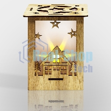 Деревянная фигурка Neon-night с подсветкой 