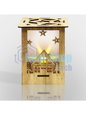 Деревянная фигурка Neon-night с подсветкой 