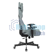 Кресло игровое Бюрократ VIKING KNIGHT LT28 FABRIC серо-голубой крестовина металл/пластик