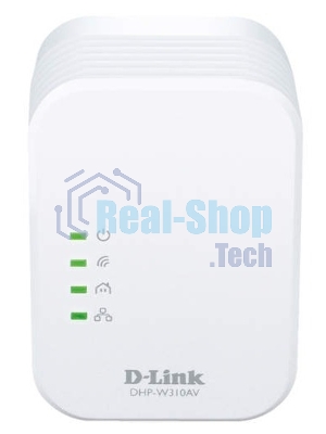 Беспроводной PowerLine-адаптер D-Link DHP-W310AV N300 с поддержкой HomePlug AV