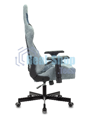 Кресло Бюрократ VIKING 7 KNIGHT BL FABRIC синий, ткань, 120 кг, механизм качания