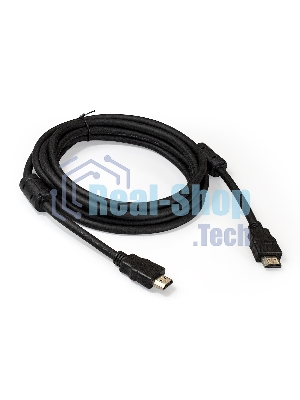 Кабель HDMI Exegate EX287724RUS EX-CC-HDMI2-3.0F (19M/19M, v2.0, 3м, 4K UHD, Ethernet, ферритовые кольца, позолоченные контакты)