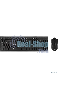 Комплект клавиатура + мышь Oklick 620M клав:черный мышь:черный USB