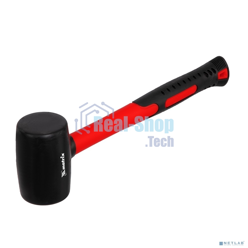 Киянка Matrix резиновая, 450 г, черная резина, фибергласовая рукоятка