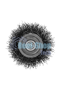 Щетка для дрели Denzel 65 мм, чашка, со шпилькой, нержавеющая витая проволока