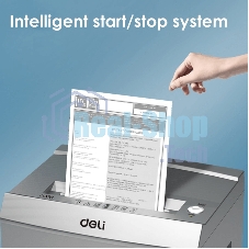 Шредер Deli ET096 серебристый (секр.P-5) фрагменты 16лист. 30лтр. CD