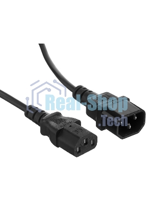 Кабель монитор-компьютер (UPS->уст-во) ExeGate Power EC-1,8P (С13->С14) VDE-250V-3*1,00-CU,10A, 1.8м