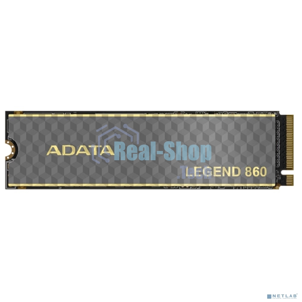 Накопитель SSD ADATA LEGEND 860, 1Tb, PCIe 4.0 x4, 2280, NVMe, R/W 6000/4000, с радиатором