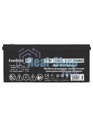 Аккумуляторная батарея ExeGate DTM 12200L (12V 200Ah, болт М8)