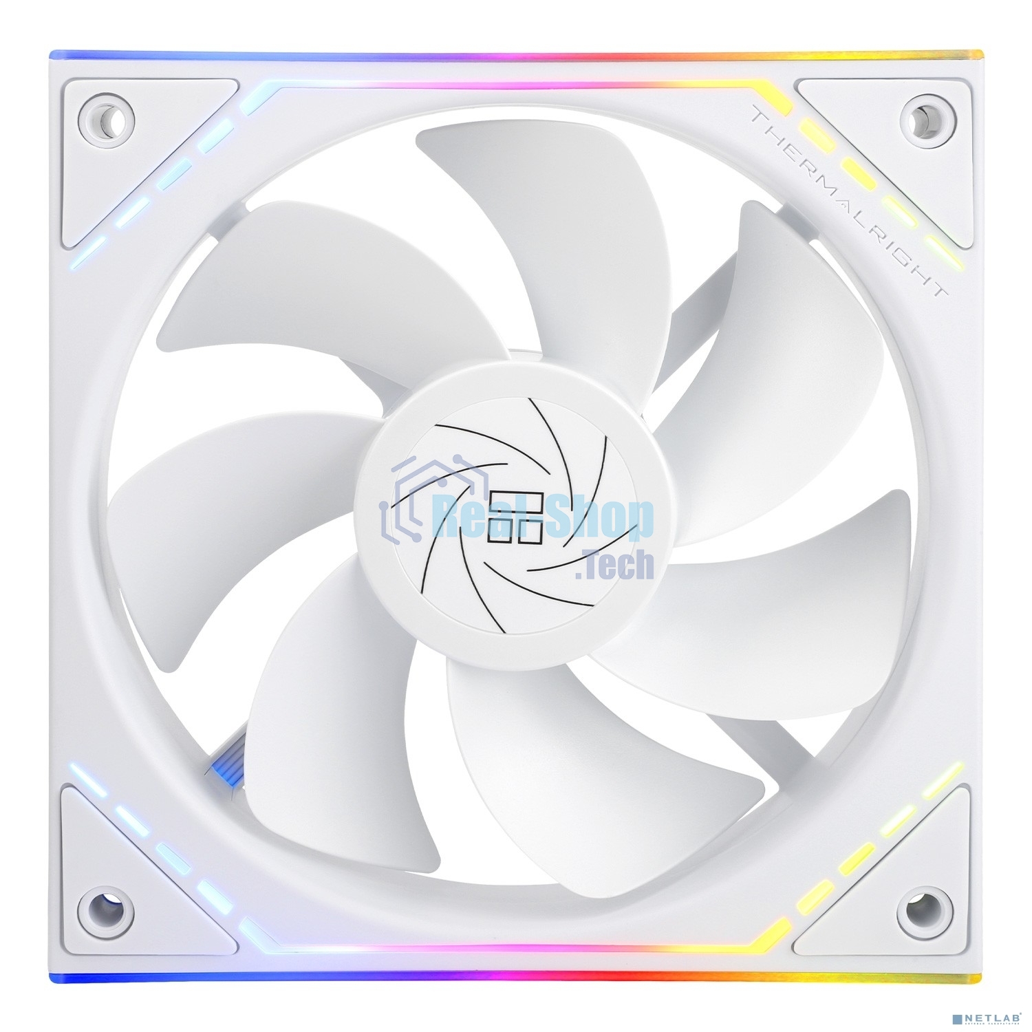Кулер для корпуса Thermalright TL-M12RW Reverse (124x120x25mm, 4-pin PWM, ARGB, 42.6CFM, 23.2dBA, 1500RPM, White)