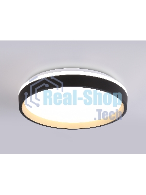 Светодиодный светильник RGB Ambrella light FZ604 BK/GD черный/золото IP20 46W 3000K-6500K+RGB D390*80 (ПДУ ИК)