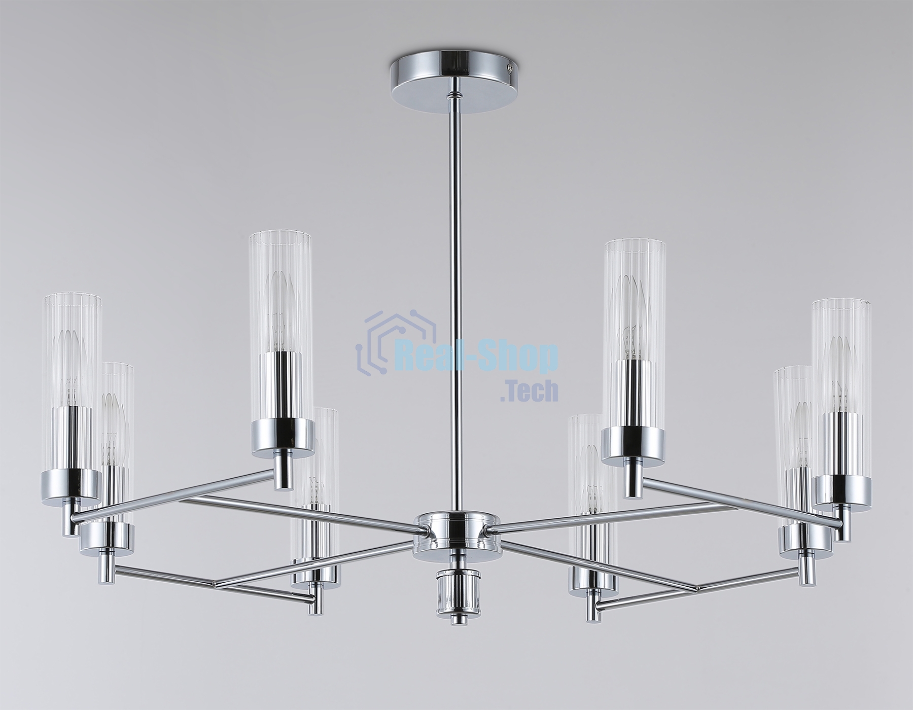 Люстра Ambrella light LH55152/8 CH/CL хром/прозрачный E14/8 max 40W D765*520