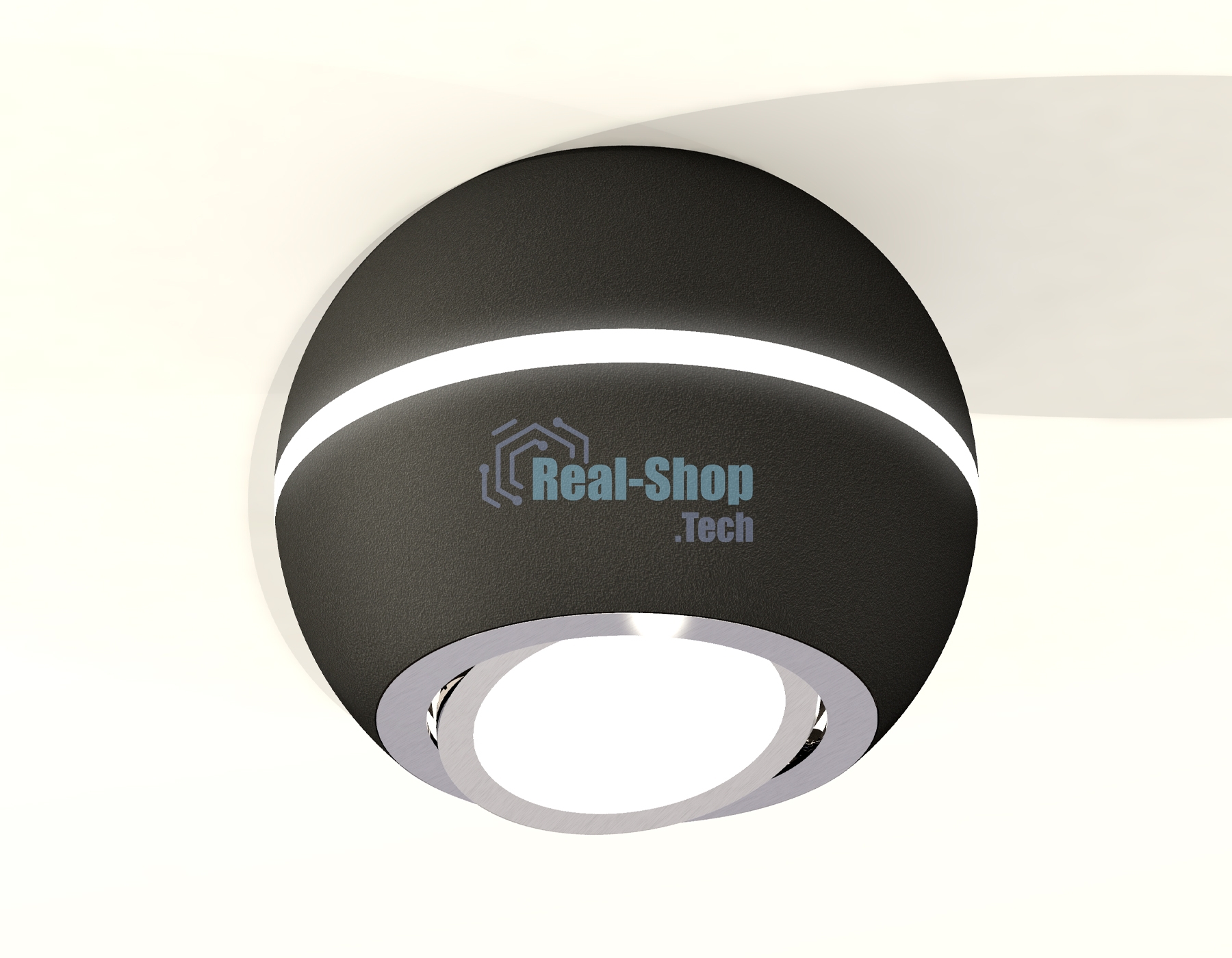 Светильник Ambrella Light XS1102021 SBK/PSL черный песок/серебро полированное MR16 GU5.3 LED 3W 4200K (C1102, N7003)