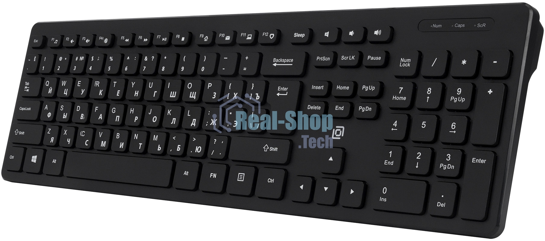 Клавиатура проводная Oklick K733, USB, черный