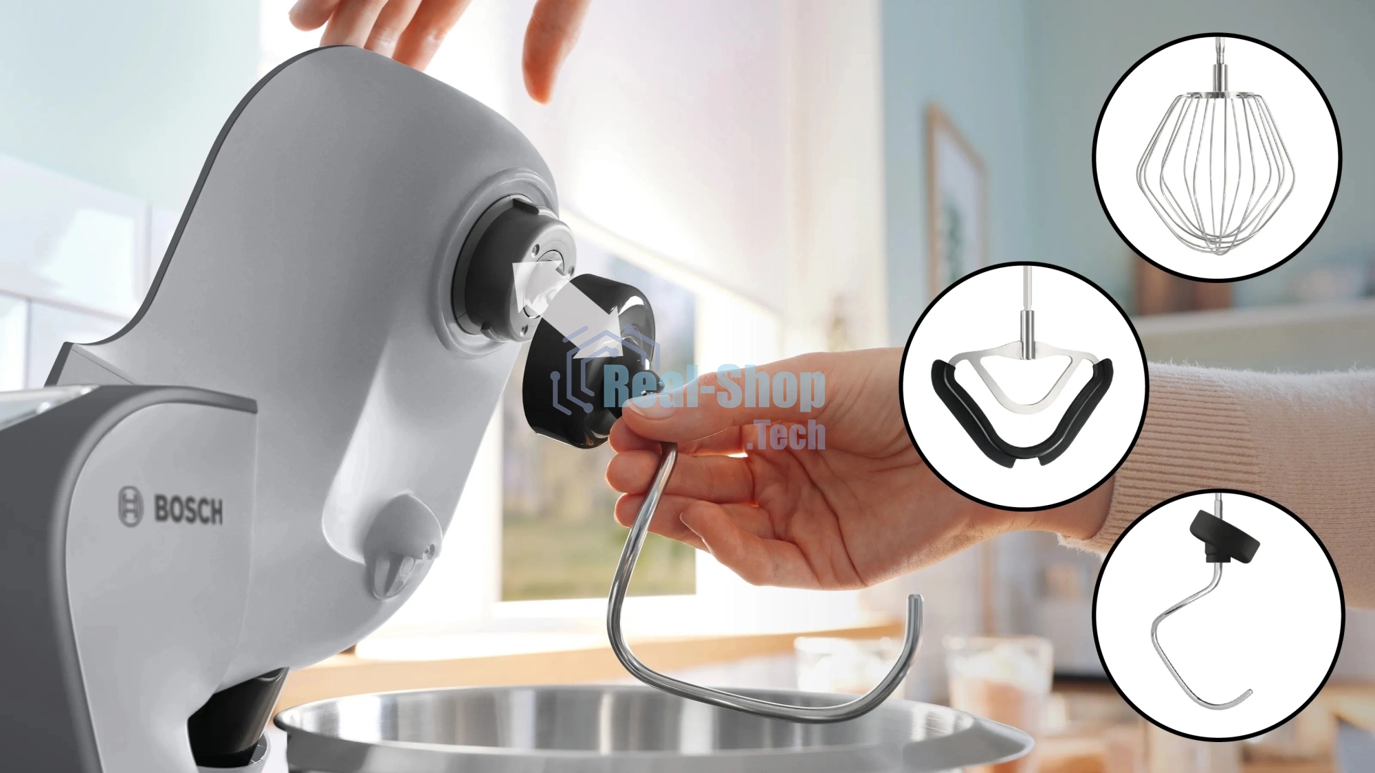 Кухонная машина Bosch MUM58359 1000Вт черный/серый