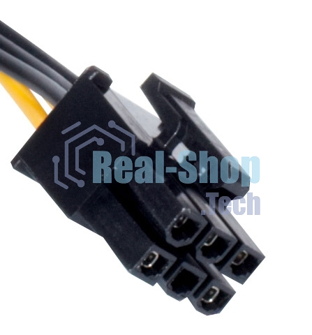 Переходник питания PCI-Express 6pin (от 2х разъемов Molex (IDE) блока питания), 15 см ExeGate EX138937RUS