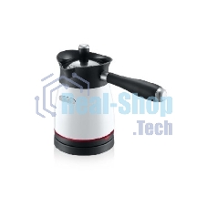 Электрическая турка Centek CT-1080 W (белый) 0.5л, 1000Вт, нерж.сталь, съемная мягкая ручка, крышка