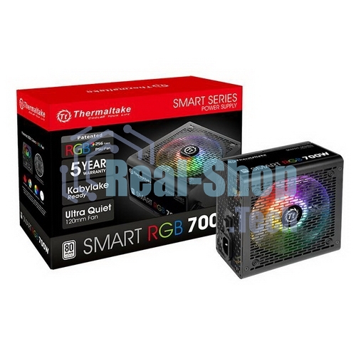 Блок питания Thermaltake Smart RGb (PS-SPR-0700NHSAWE-1), 700Вт, 80 PLUS, 120мм, черный