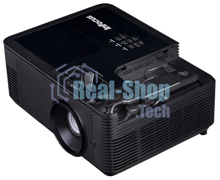 Проектор INFOCUS IN136 DLP, 4000 ANSI Lm, WXGA (1280x800), 28500:1, 1.54-1.72:1, 3.5мм in, Composite video, VGAin, HDMI 1.4aх3 (поддержка 3D), USB-A (для SimpleShare и др.), лампа 15000ч.(ECO mode), 3.5мм out, Monitor out (VGA), RS232, 21дБ, 4,5 кг