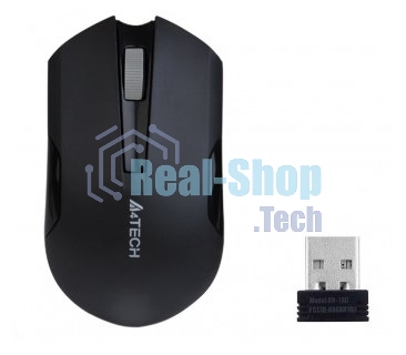 Мышь беспроводная A4Tech G3-200NS черный, 1200 dpi, радиоканал, USB, кнопки - 3