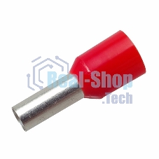 Наконечник штыревой втулочный изолированный Rexant F-12 мм 10 мм² (НШВи 10-12) красный