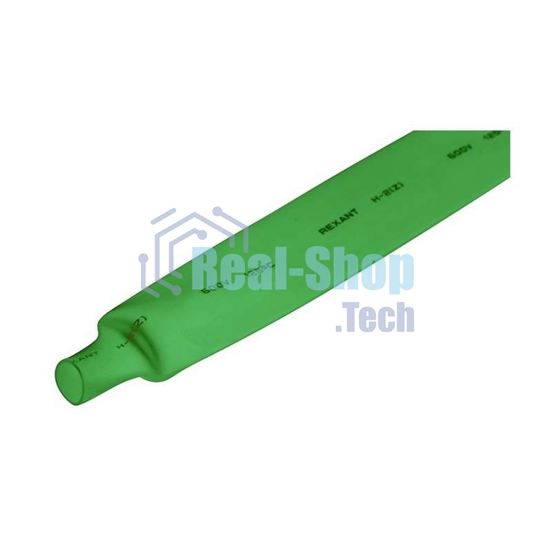Трубка термоусадочная Rexant 20.0/10.0 1м зеленый