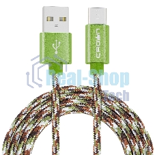 Кабель Crown USB - USB Type-C CMCU-3092C military