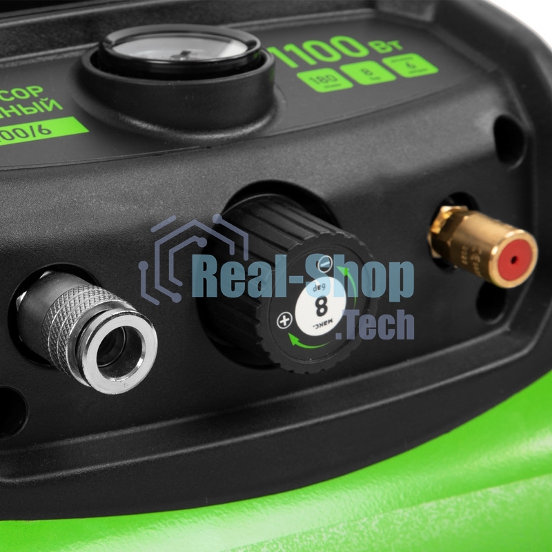 Компрессор воздушный безмаслянный Сибртех BL 1100/6 1100Вт, ресивер 6 литров, 180 л/мин