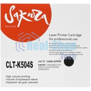 Картридж лазерный Sakura CLTK504S для Samsung CLP-415, CLX-4195, SL-C1810, SL-C1860, черный, 2500 к.
