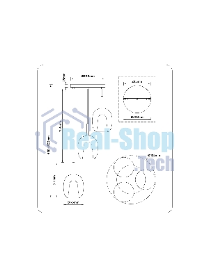 Подвесной светильник Ambrella light LH11153/3 BK/WH/SM черный/белый/дымчатый E27*3 max 60W D425*1500