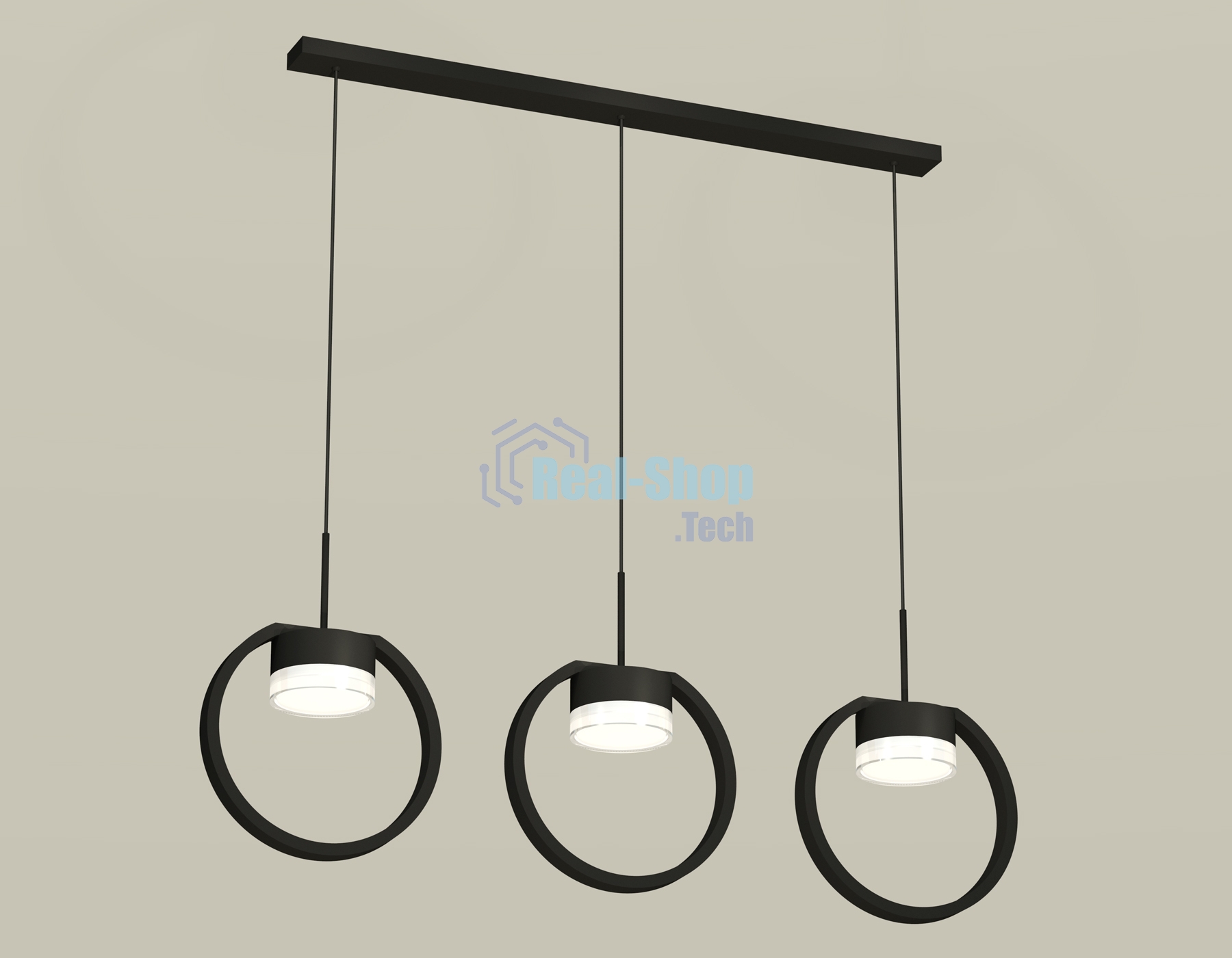 Светильник Ambrella light XB9107156/3 SBK/FR/CL черный песок/белый матовый/прозрачный GX53 (C9107, N8399)