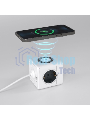 Розеточный блок 3-местный + 3 USB + беспроводная зарядка