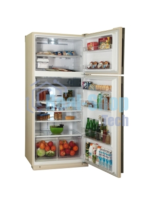 Холодильник Sharp SJ-XE59PMBE бежевый двухкамерный 430/148л морозилка сверху